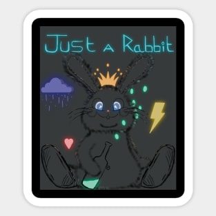 glowing rabbit Sticker